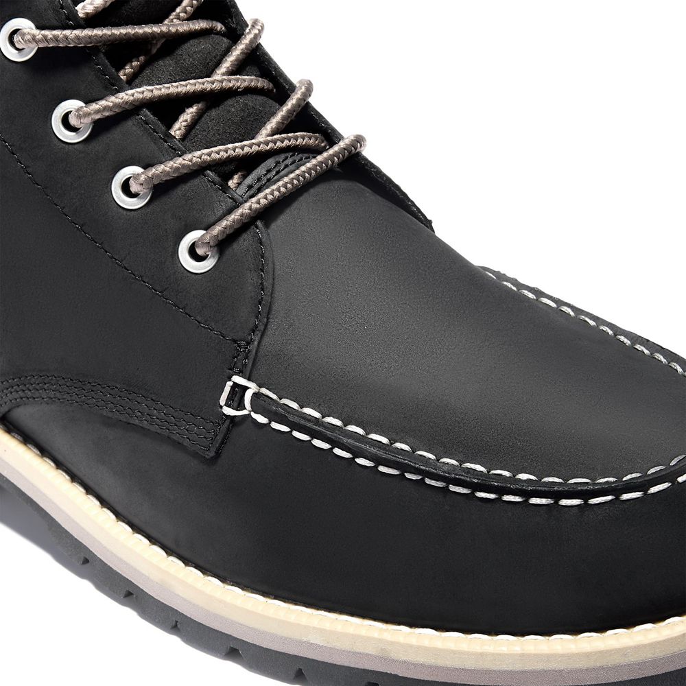 Timberland Μποτες Χιονιού Ανδρικα Μαυρα - Redwood Falls Waterproof Moc-Toe - Greece 2561789-JU